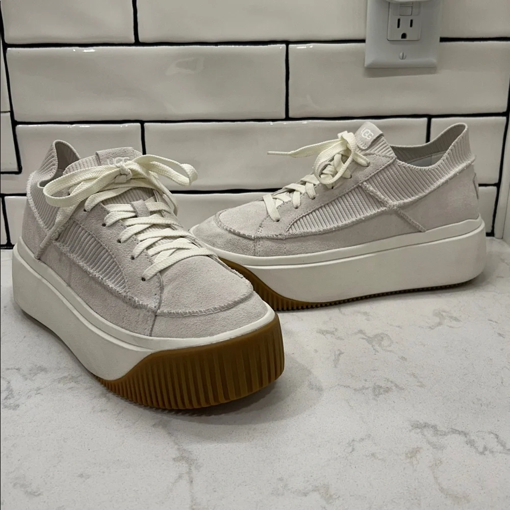 EZ‎ Duzzit Lace in White Light Cloud Grey Size 9